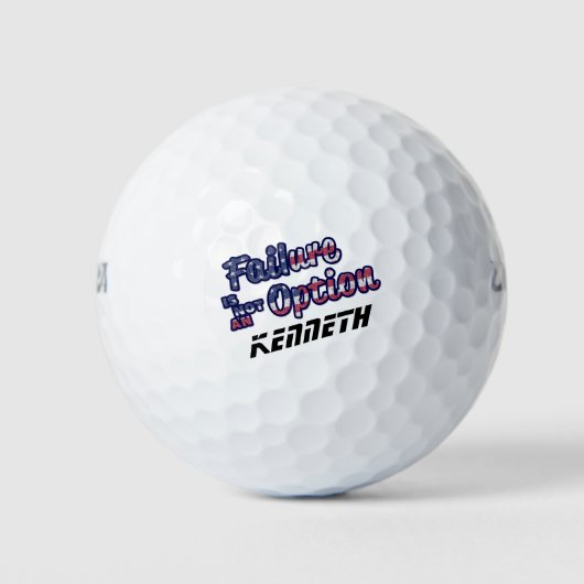 Misserfolg ist keine Option in amerikanischen Farb Golfball (Vorderseite)