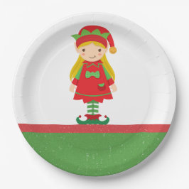 Misses Elf und Candy Canes Pappteller
