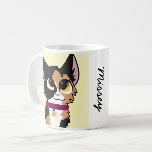 Missey die Katze Kaffeetasse (Vorderseite Links)