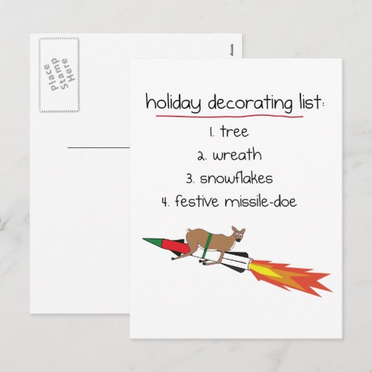 Missile-Doe - Funny Holiday Postkarten (Vorne/Hinten)