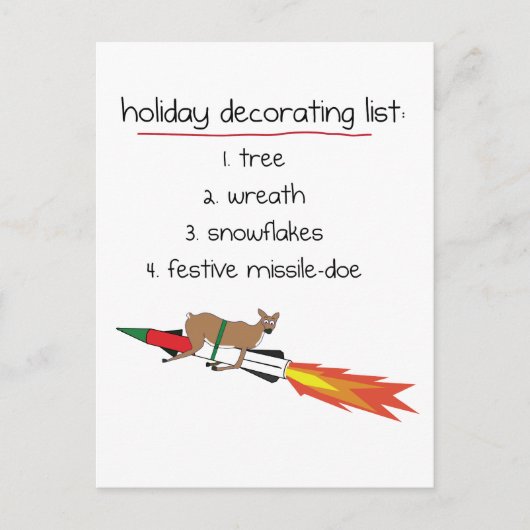 Missile-Doe - Funny Holiday Postkarten (Vorderseite)