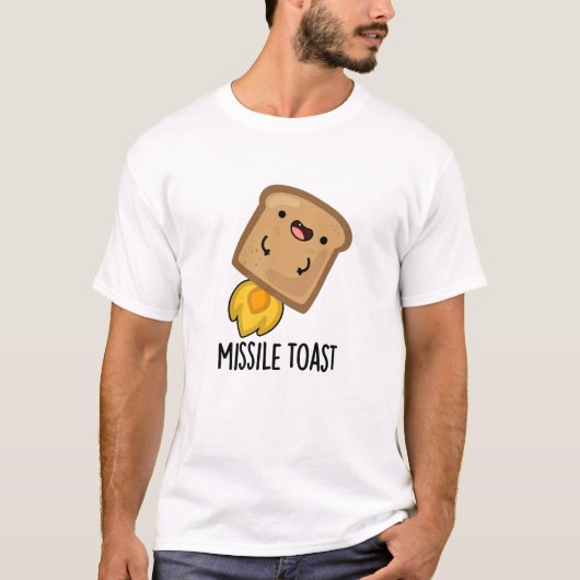 Missile Toast Funny Mistletoe Puns T-Shirt (Vorderseite)
