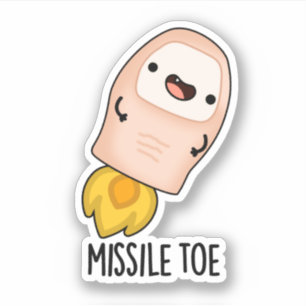 Missile Toe Funny Mistletoe Pun Aufkleber
