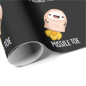 Missile Toe Funny Mistletoe Pun Dark BG Geschenkpapier (Rolleneckpunkt)