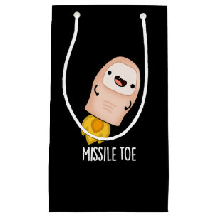 Missile Toe Funny Mistletoe Pun Dark BG Kleine Geschenktüte