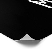 Missile Toe Funny Mistletoe Pun Dark BG Poster (Ecke)