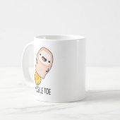 Missile Toe Funny Mistletoe Pun Kaffeetasse (Vorderseite Links)