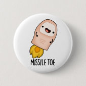 Missile Toe Niedlich Mistletoe Pun Button (Vorderseite)