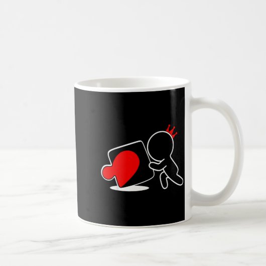 Missing Ece Heart Puzzle Couple Matching Valentine Kaffeetasse (Rechts)