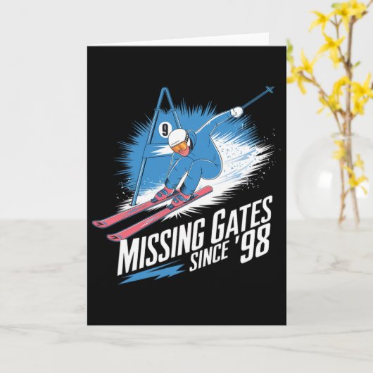 Missing Gates Since 98 Alpine Skiing  Karte (Gelbe Blume)