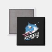 Missing Gates Since 98 Alpine Skiing Magnet (Vorderseite/Rückseite)
