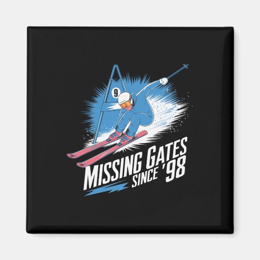Missing Gates Since 98 Alpine Skiing Magnet (Vorne)