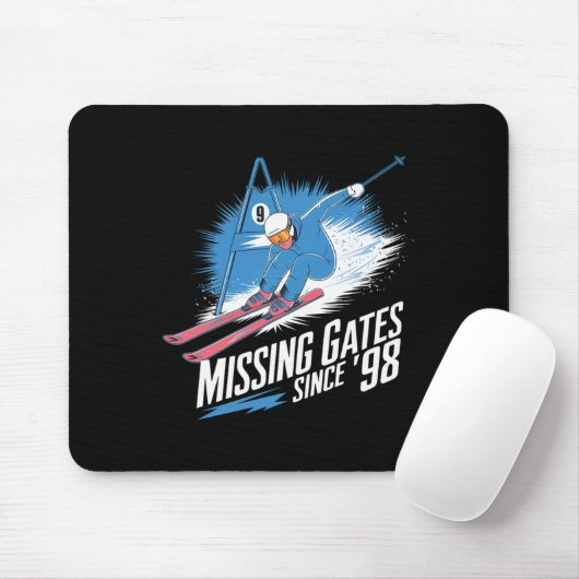 Missing Gates Since 98 Alpine Skiing Mousepad (Mit Mouse)