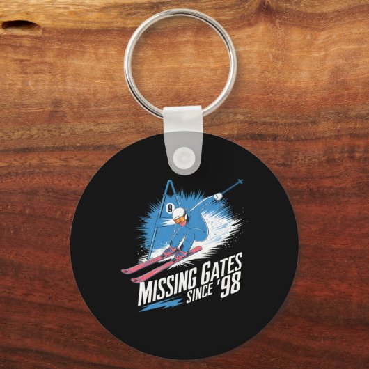 Missing Gates Since 98 Alpine Skiing Schlüsselanhänger (Vorderseite)