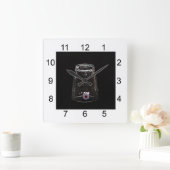 Missing Impossible Quadratische Wanduhr (Zuhause)
