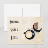 Missing You A Latte Postcard Postkarte (Vorne/Hinten)