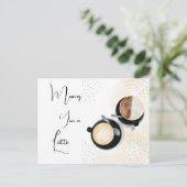 Missing You A Latte Postkarte (Stehend Vorderseite)