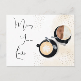 Missing You A Latte Postkarte