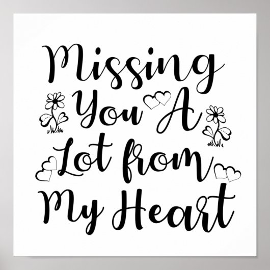 Missing you a lot from my heart poster (Vorne)