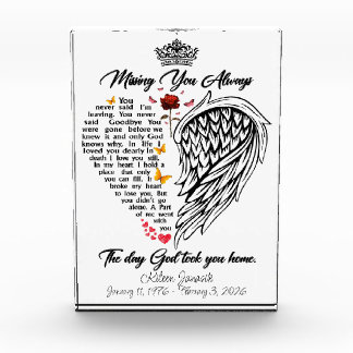 Missing You Always Memorial Fotoblock