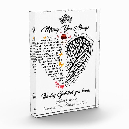 Missing You Always Memorial Fotoblock (Links)