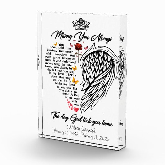 Missing You Always Memorial Fotoblock (Rechts)