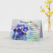 Missing you card for sis with forget me nots karte (Gelbe Blume)