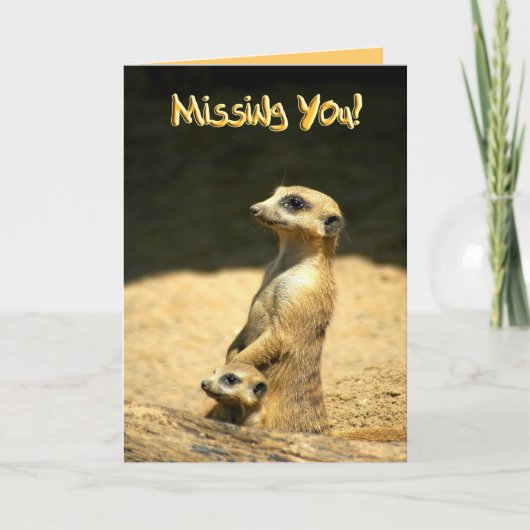 Missing You Card Karte (Vorderseite)