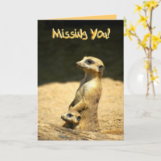 Missing You Card Karte (Gelbe Blume)