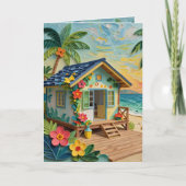 Missing You | Long Distance Beach Themed Karte (Vorderseite)