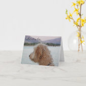 Missing You Notecard--Golden Doodle Card Karte (Gelbe Blume)