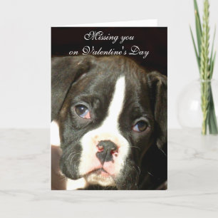 Missing you on Valentine's Day greeting card Feiertagskarte