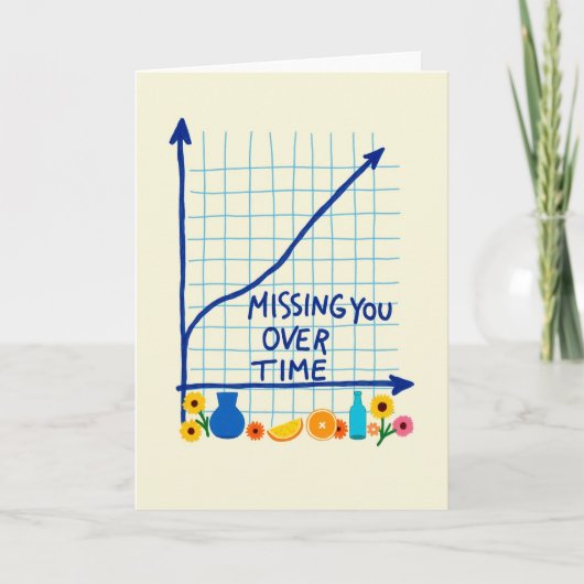 Missing You Over Time Graph Card Karte (Vorderseite)