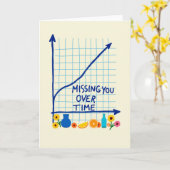 Missing You Over Time Graph Card Karte (Gelbe Blume)