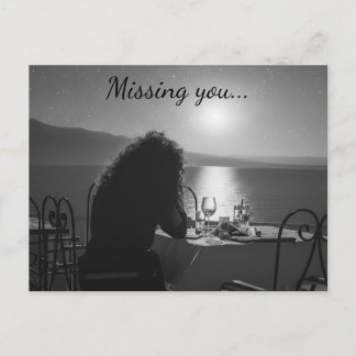 Missing you Postcard Postkarte