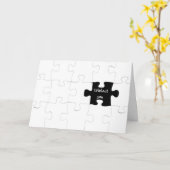 Missing You Puzzle Teil Card Karte (Gelbe Blume)