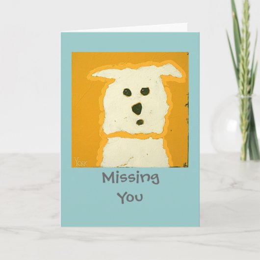 MissingYou Hund-Karte Karte (Vorderseite)