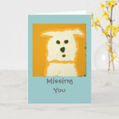 MissingYou Hund-Karte Karte (Gelbe Blume)