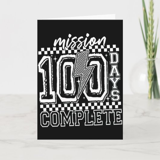 Mission 100 Days Complete Classroom Countdown Karte (Vorderseite)
