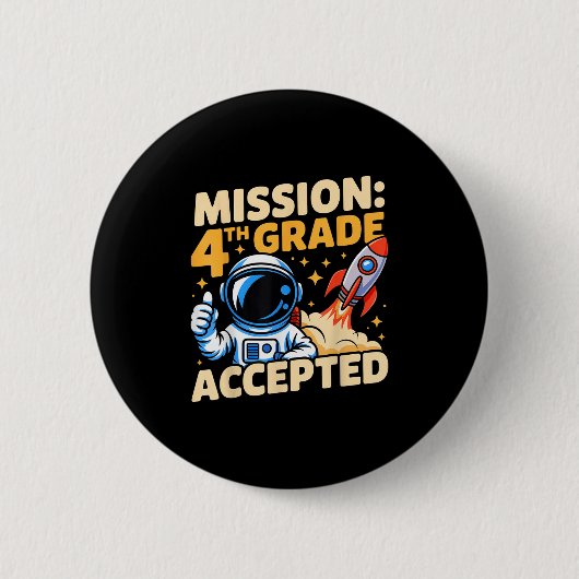 Mission 4. Klasse Accepted Space Adventure Zurück Button (Vorderseite)
