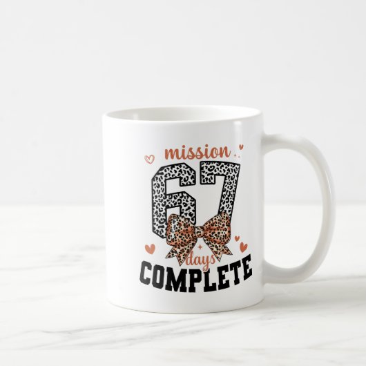 Mission 67 Days Complete Back To School Bow Leopar Kaffeetasse (Rechts)