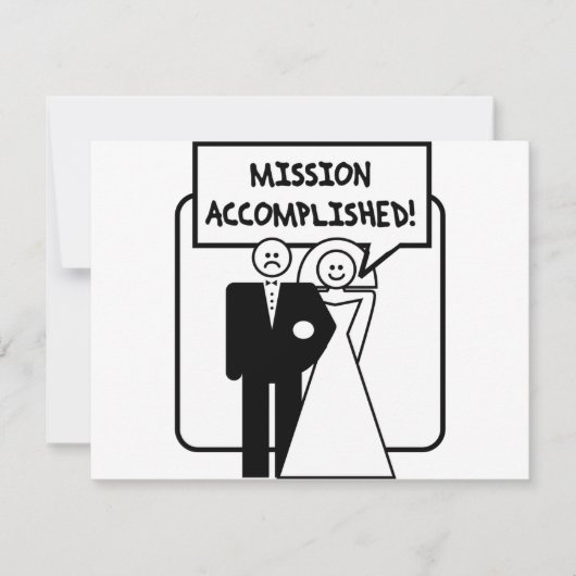 "Mission Accomplished" Ehe (Vorderseite)