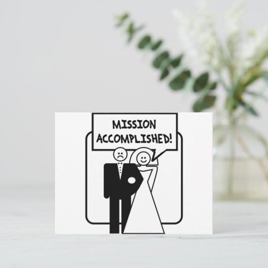 "Mission Accomplished" Ehe (Stehend Vorderseite)