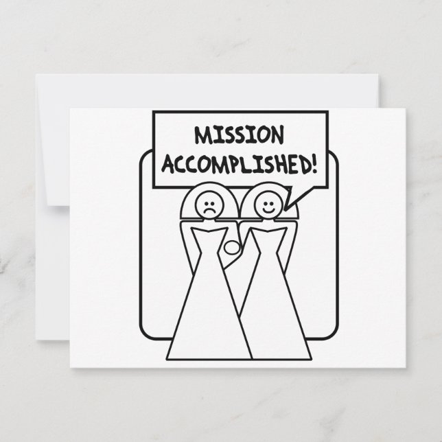 "Mission Accomplished" Ehe (homosexuell) (Vorderseite)