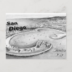 Mission Bay, San Diego Postkarte