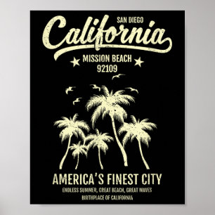 Mission Beach Ca 92109 Sommerurlaub San Diego C Poster