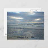 Mission Beach, CA Postkarte (Vorne/Hinten)
