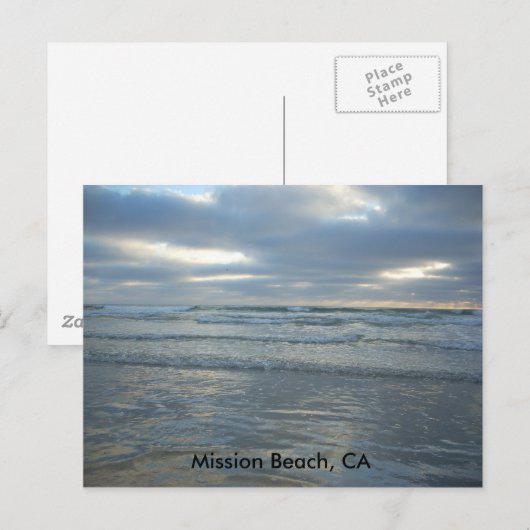 Mission Beach, CA Postkarte (Vorne/Hinten)