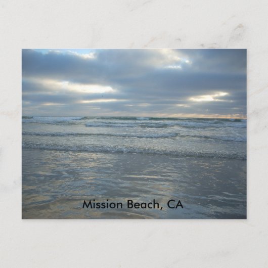 Mission Beach, CA Postkarte (Vorderseite)