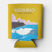 Mission Beach California Reisen Vintag Dosenkühler (Vorderseite)
